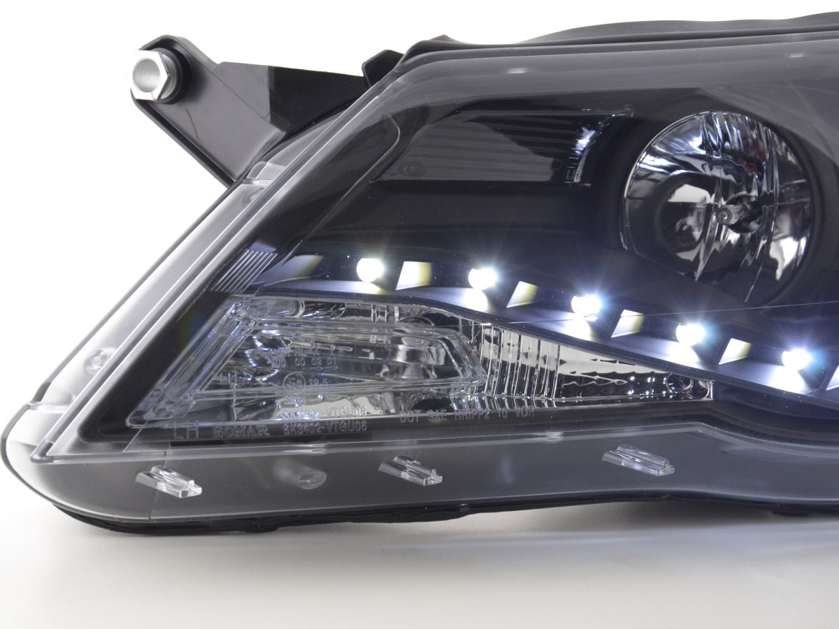 Scheinwerfer Set Daylight LED TFL-Optik VW Tiguan 07-11 schwarz für Rechtslenker Scheinwerfer Set Daylight LED TFL-Optik VW Tiguan 07-11 schwarz für Rechtslenker